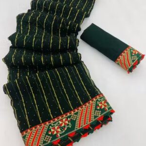 Private Label Women Green Colour saree