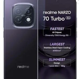 Realme Narzo 70 Turbo 5G 128 GB 6 GB RAM Turbo Purple Mobile Phone Iemi No 868251075931170 868251075931162