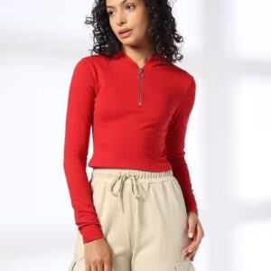 Teamspirit Women Red Colour Top M Size