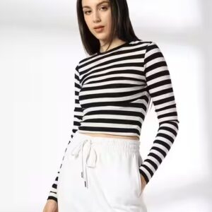 Teamspirit Women Black And White Colour Top XXL Size