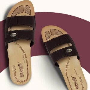 AWomen Flats Sandal Brown 40 Size
