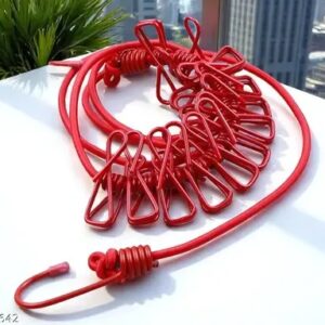 Private Label Cloth Rope for Drying Clothes for Travel Home Outdoor Red