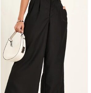 Pantaloons Black Solid Women Flared Pant 32
