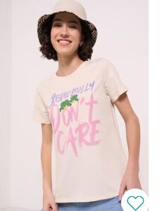 Pantaloons White Printed Casual Half Sleeves Women Boxy T Shirt XS