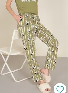 Pantaloons Olive Printed Cotton Women Relaxed Fit Pyjamas 32