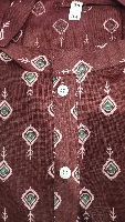 Private Label Mens Printed Kurta 34 Size Brown