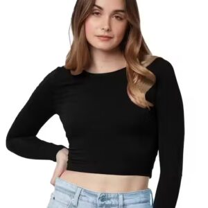 Private Label Women Black Colour Crop Top Free Size