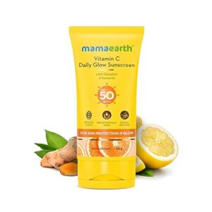 Mamaearth Vitamin C Daily Glow Sunscreen with Vitamin C 50 g Spf 50