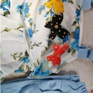 Private Label MULTICLOR KIDS DRESS BLUE FREE SIZE
