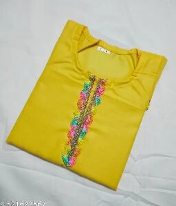 Private Label Womens S Size Yellow Kurti