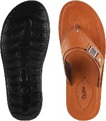Pu Pine Men Trending Stylish Sandal Tan 6 Size
