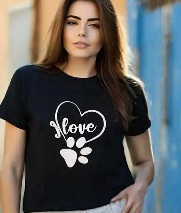 Private Label Women Top Girl Top T shirt Black Ladies Top L size