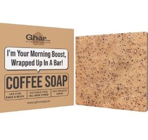 GHAR SOAPS Coffee Soap With Shea Butter For Nourishment 50GM