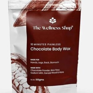 The Wellness Shop Women Chocolate Full Body Wax Hair Removal Powder 10 Minute Painless Herbal Hair Removal Waxing Powder 100GM