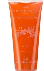Private Label Faber Castell Acrylic 40 ml Tube Dark Cadmium Orange 115