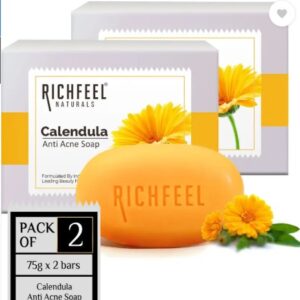 RICHFEEL RICHFEEL Calendula Anti Acne Soap Pack of 2 75gm