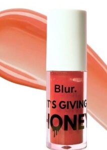 BLUR INDIA Its Giving Honey Juicy Lip Oil With Hyaluronic Acid 3 point 5ml strawberry deep pink