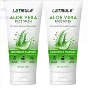 Private Label Latibule Aloe Vera Skin Lightening and Tan Removal Face wash Face Wash 50ml Pack of 2
