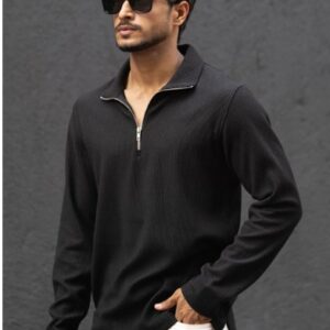 Powerlook Men Polo Collar T shirt Colour Black Size M