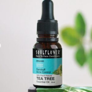 Soulflower Tea Tree Essential Oil for Dandruff and Acne 15 ml