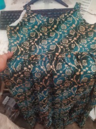 Private Label Women s Rayon Anarkali Bandhej Printed Sleeveless Kurti COLOR GREEN SIZE XL
