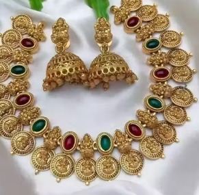 Private Label Diva Fancy Diamond Gold Plated Finish Jewellery Set Colour Copper