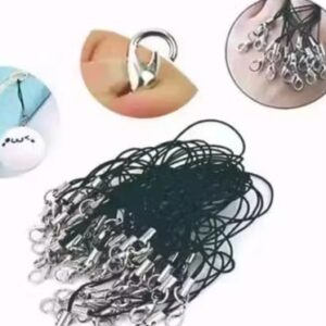 Private Label Black Mult Use Phone 12 PC Strap cord for cell phone Cover key