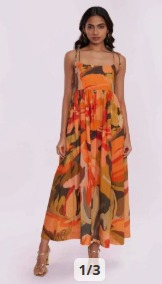 Poppi Cotton Women Blaze Printed Midi Dress 4XL