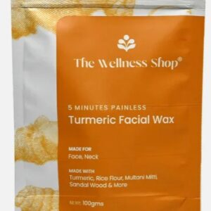 the wellness shop Turmeric facial wax 5 minute painless herbal wax powder 100gms