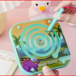 Private Label Maze Puzzle Game Magnetic Square Shape Maze Puzzle toys for kids pack of one green colour