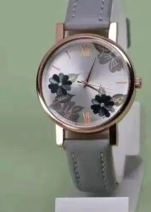 Private Label Precious Flower Designer Rust Thorns Fit Round Dial with Colorful Stylish watch gray colour