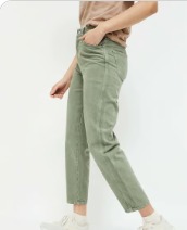 Fame Forever by Lifestyle Olive Green Cotton Low Rise Jeans size 34 colour green