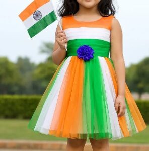 wish karo Girls Tri Color Pleated Dress size 3 year