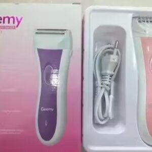 Geemy Rechargeable Double Razor Shaver for Under Arms White Pink Colour