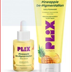 Plix ineapple Foaming Face Wash And Serum for PigmentationDark Spotstems in the set 30ml and 100ml combo