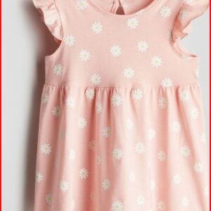 H and M Printed Cotton Dress for girls baby pink colour size 3 and 4 year can were