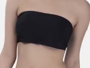 Private Label Tomkot Womens Strapless Seamless Padded Bandeau Tube Bra black free size