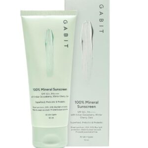 Gabit Mineral Sunscreen SPF 50 PA Water and Sweat Resistant 50ml