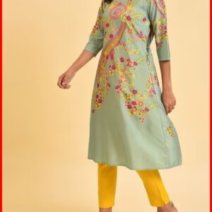 W Floral Print A Line Kurta for women Size M