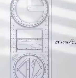 Private Label Geometric Drawing Tool Ruler Angles and Shapes Measuring Device