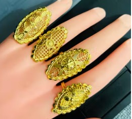 Private Label 4 ring combo womens and girl GOLD PLATED