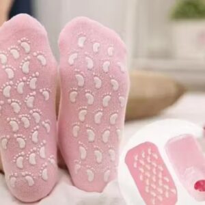 Private Label Silicon socks heel for crack spa gel socks for women PINK