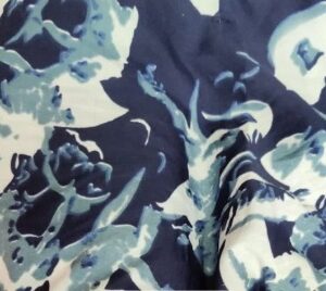 Private Label Womens Floral Print A Line Maxi Dress with Fabric navy blue