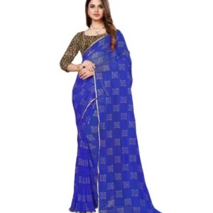 Private Label Alisha Superior Sarees royal blue