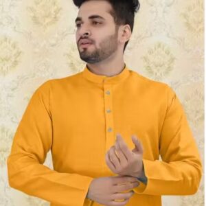 Private Label More and More Mens kurta colour yellow size 44