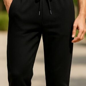 Nobero Pocket Joggers for Mens black colour size M