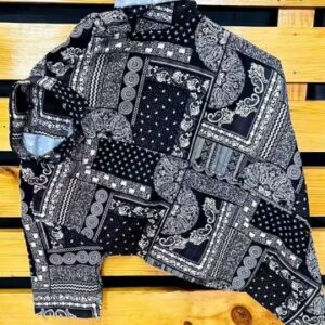 Private Label Print Breathable Multicolor Shirt FOR MEN SIZE M Colour White Black
