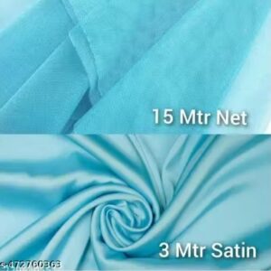 Private Label Sky Blue Net 15 Mtr Fabrics 03
