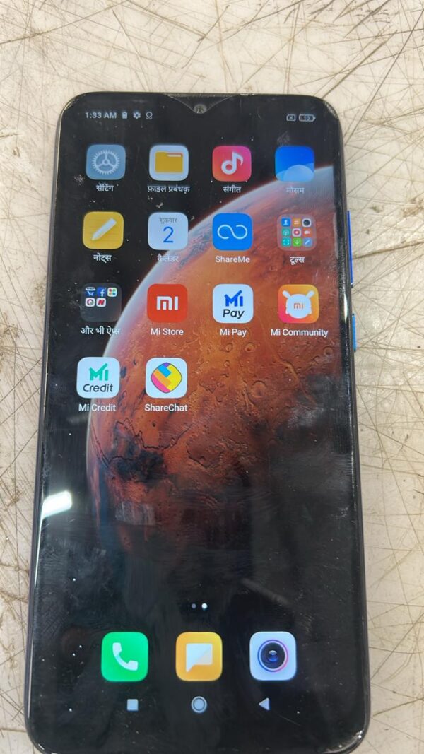 Used Redmi Note 7 Blue Color Smart Phone 3Gb Ram 32Gb Rom IMEI No 867295049524638 Without Box And Charger