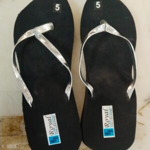 Women Black And Silver Colour Fancy Sleeper Size 5